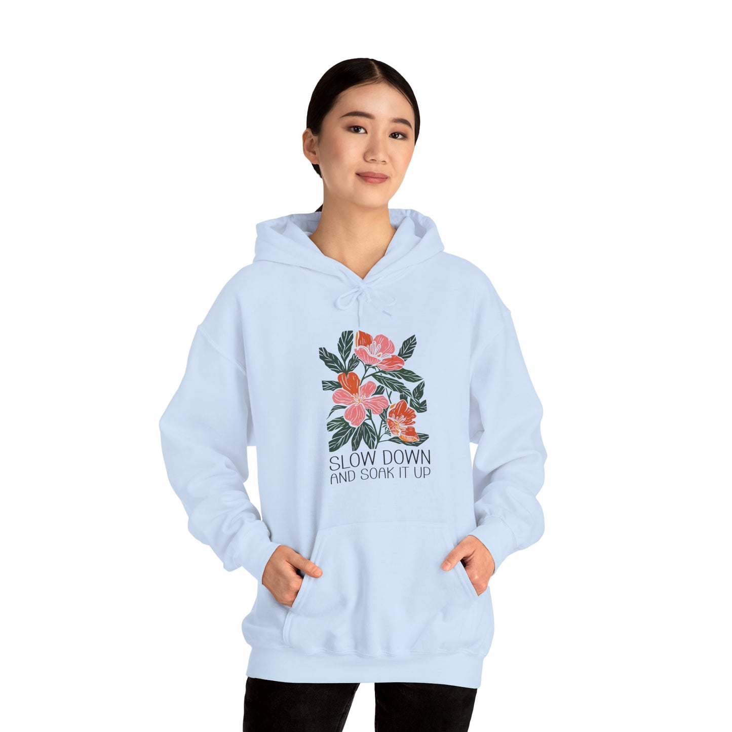 Boho Floral Hooded Sweatshirt