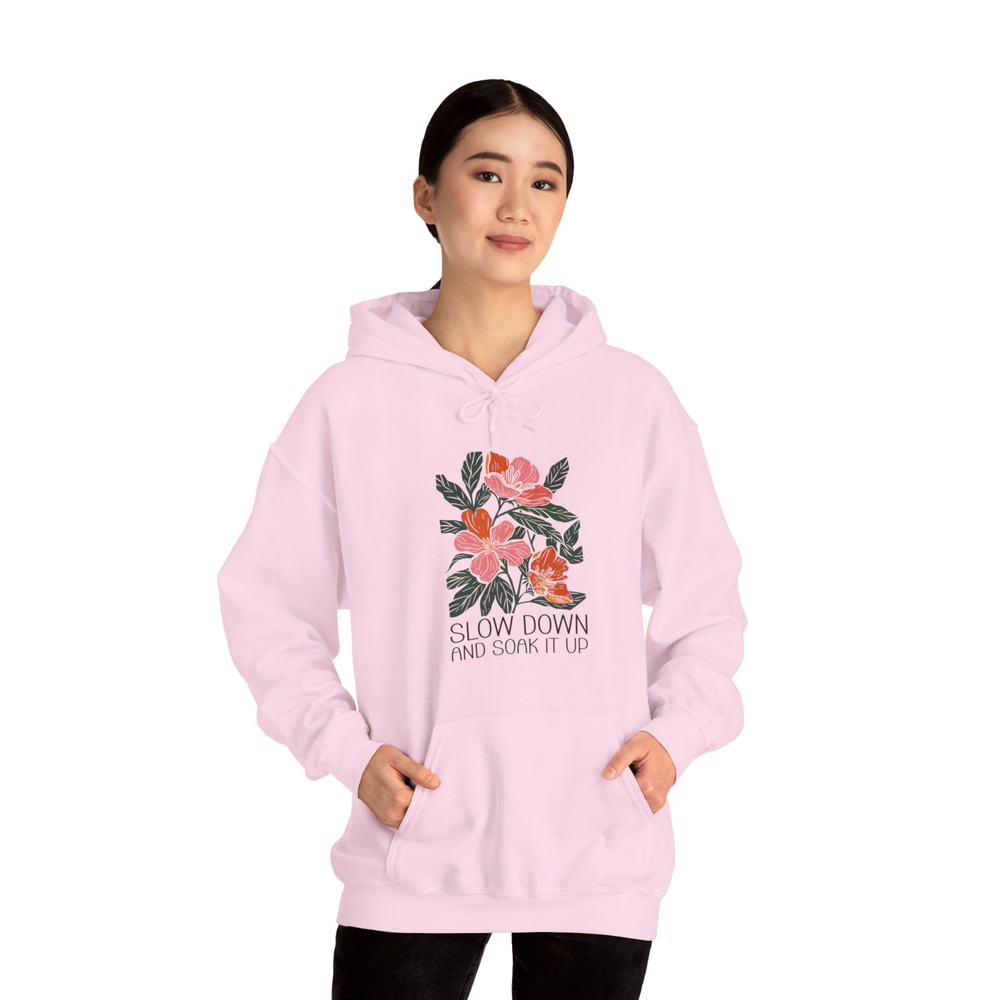 Boho Floral Hooded Sweatshirt