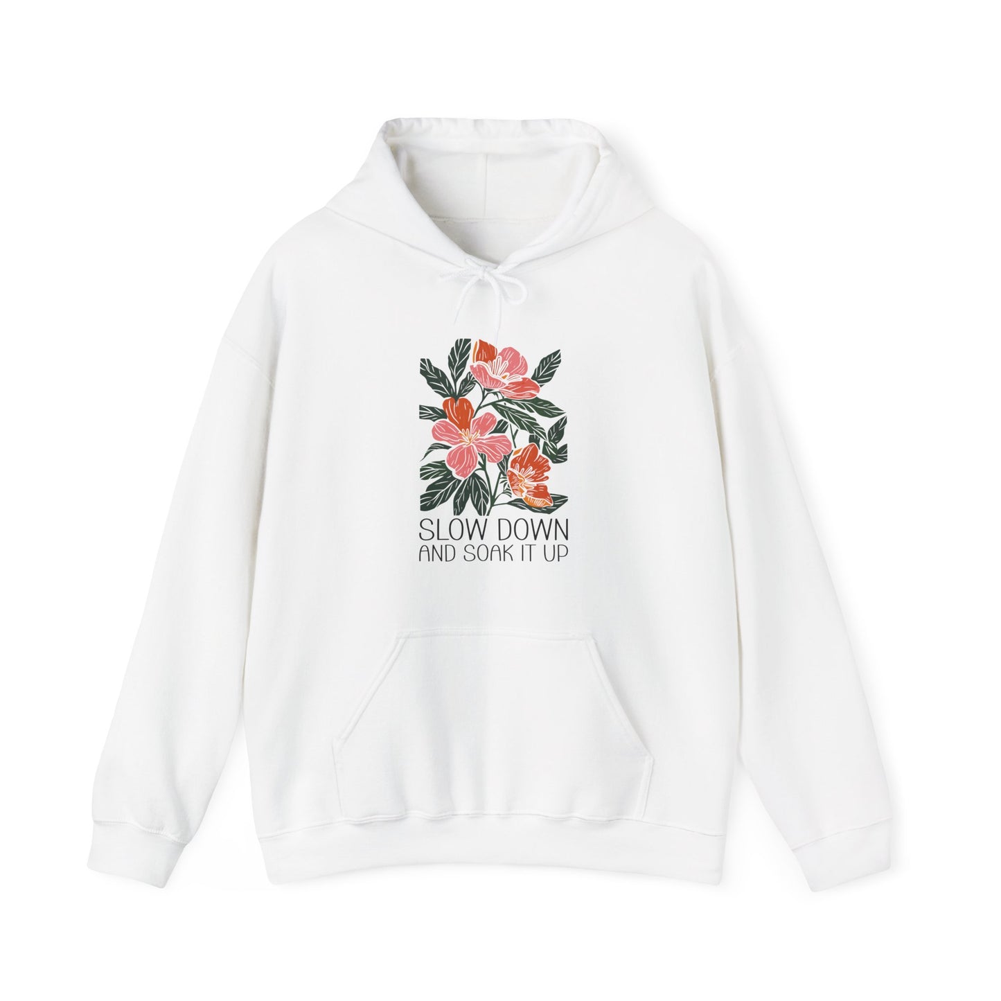 Boho Floral Hooded Sweatshirt