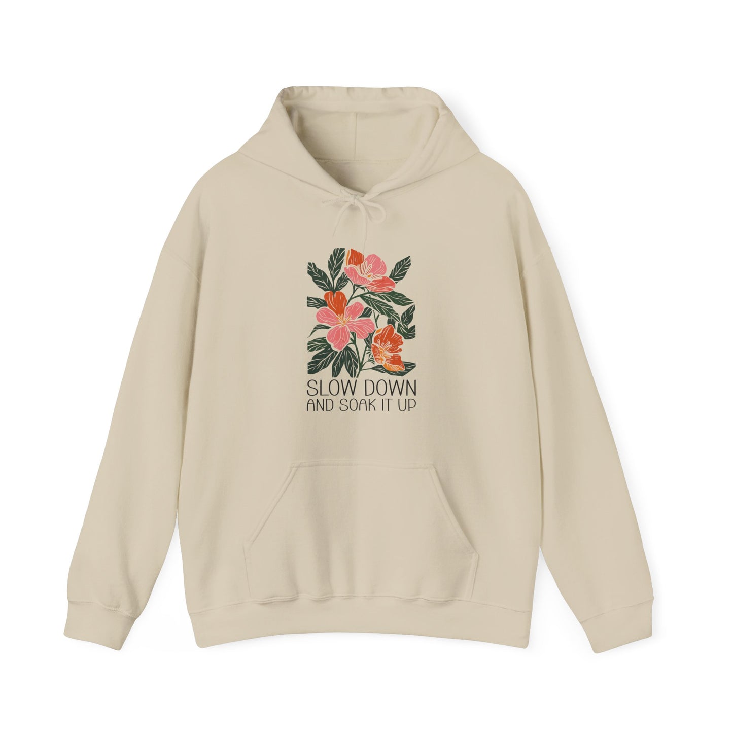 Boho Floral Hooded Sweatshirt