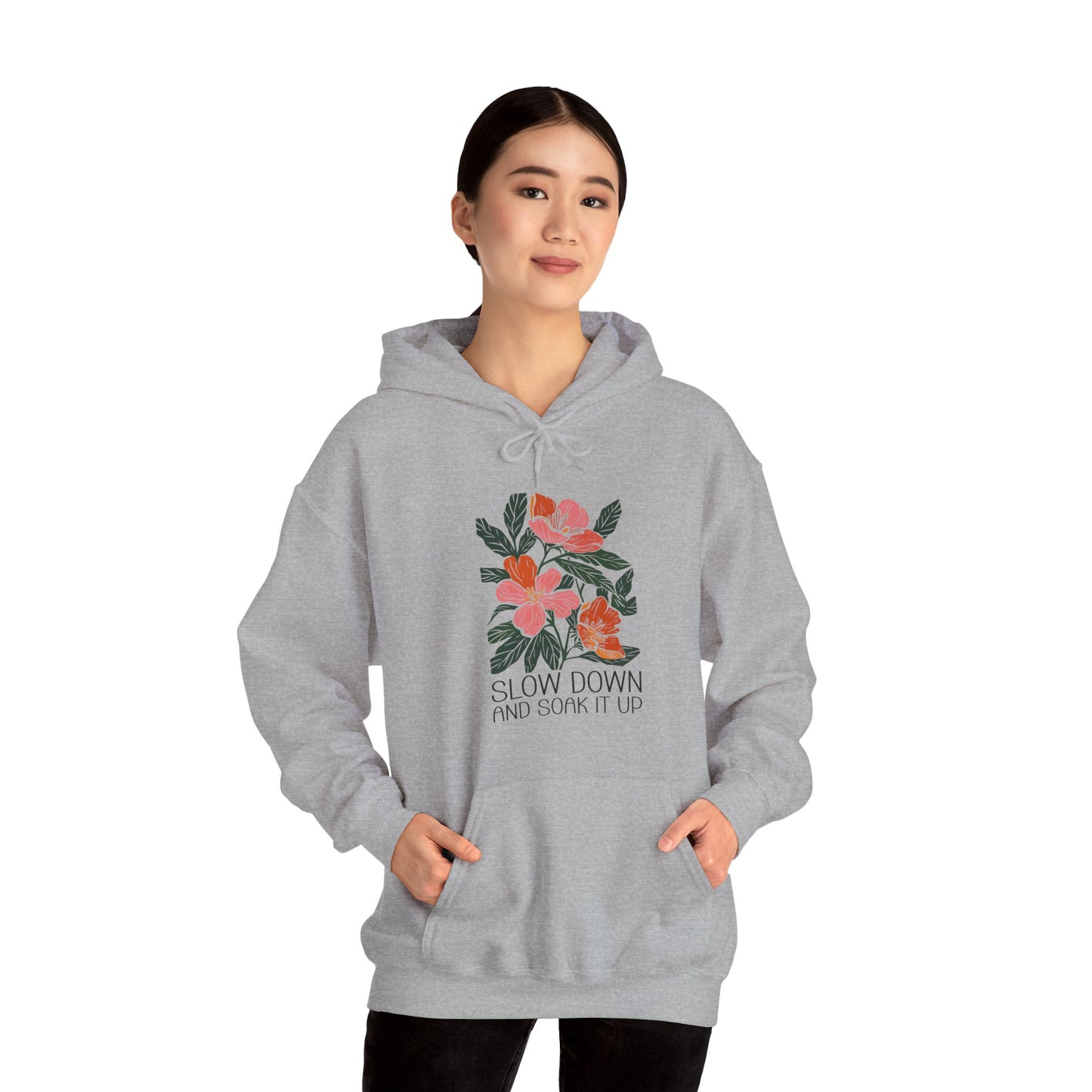 Boho Floral Hooded Sweatshirt