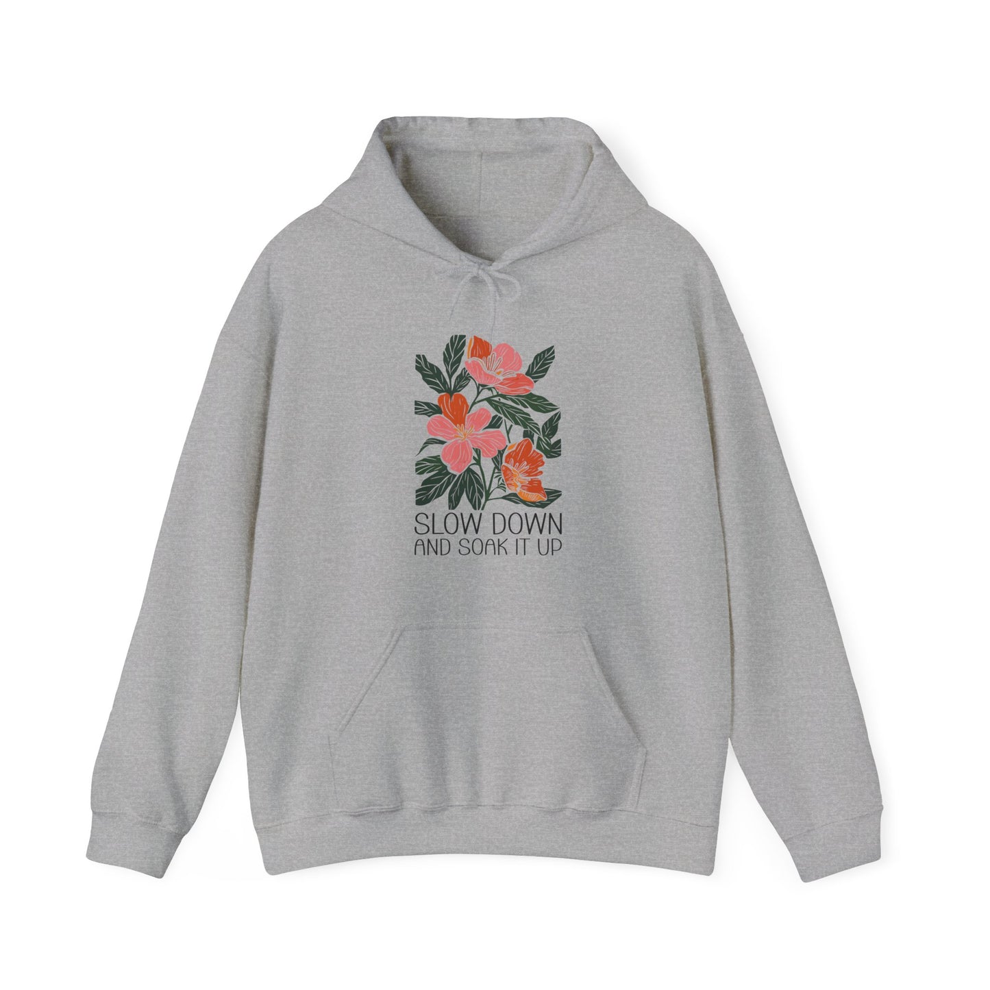 Boho Floral Hooded Sweatshirt